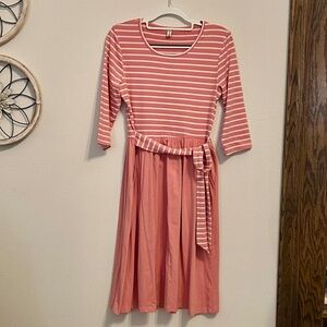 🌼4 for $20!🌼MOYABO Women’s Pink Striped Dress, Size Small